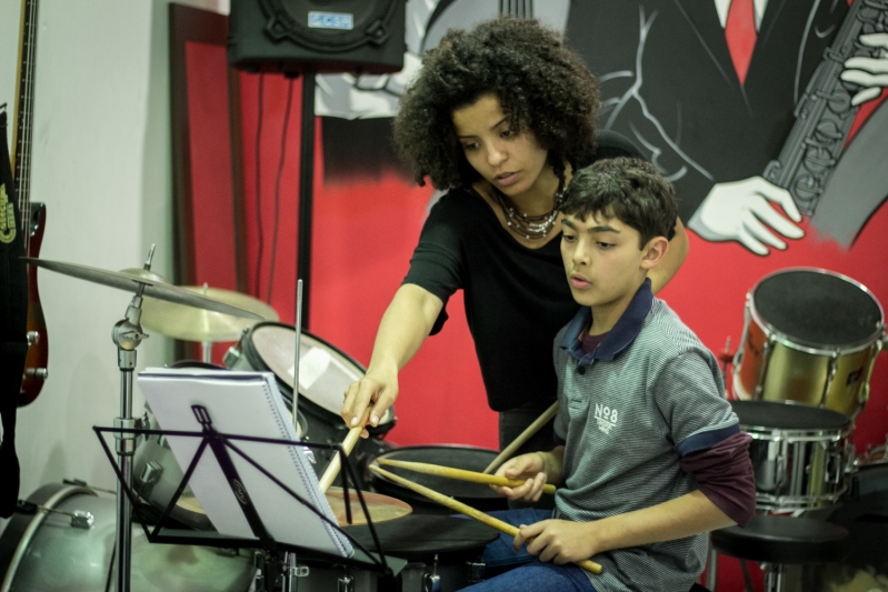 Onde Localizar Aula de Bateria em Brasilândia - Curso de Bateria Valor